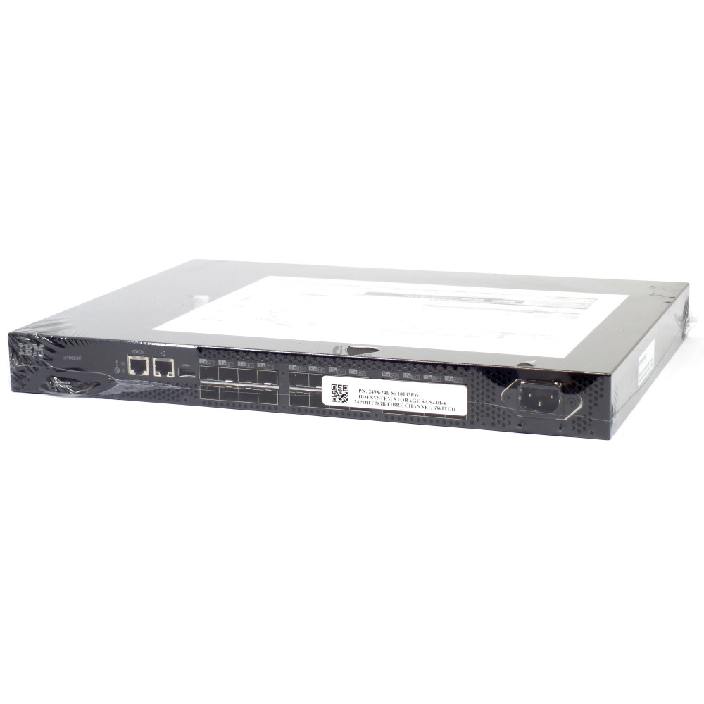 2498-24E IBM SYSTEM STORAGE SAN24B-4 24PORT 8GB FIBRE CHANNEL SWITCH  8 ACTIVE PORTS