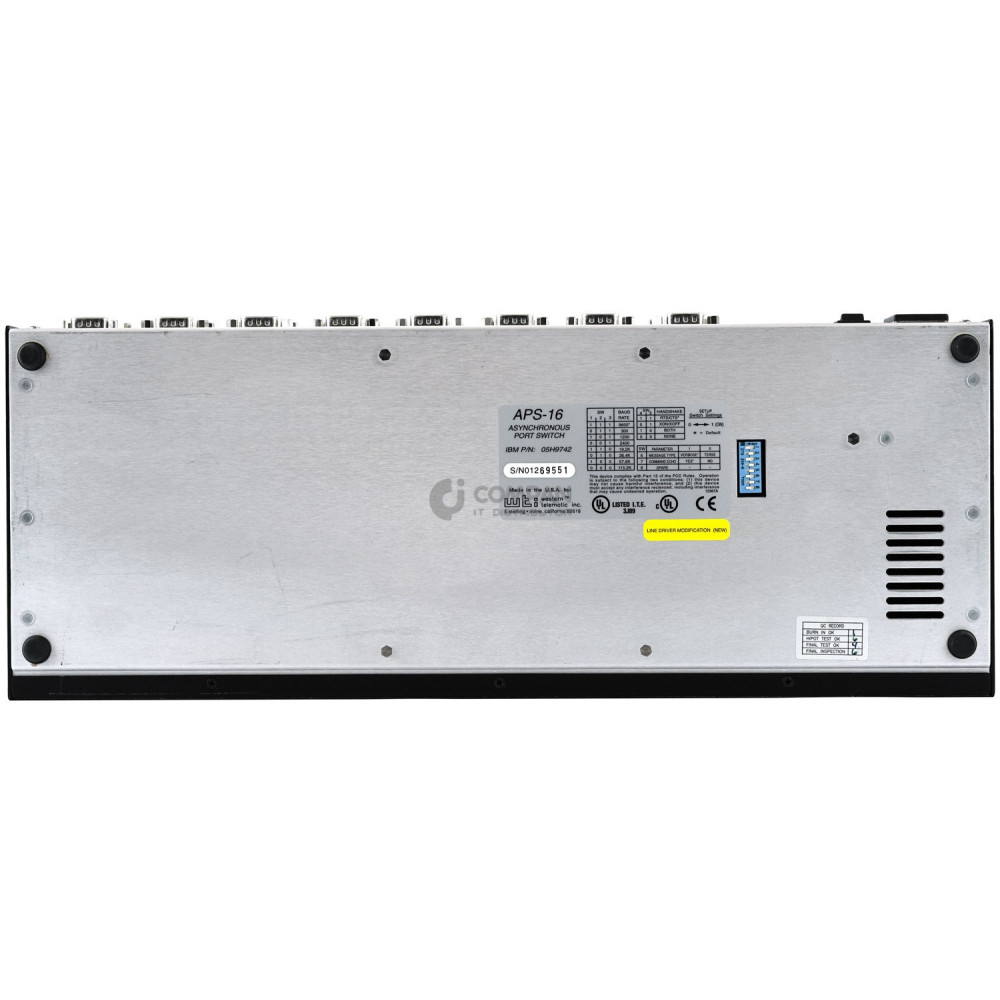 05H9742 / IBM WESTERN TELEMATIC ASYNCHRONOUS 16-PORT RACK MOUNTABLE SWITCH