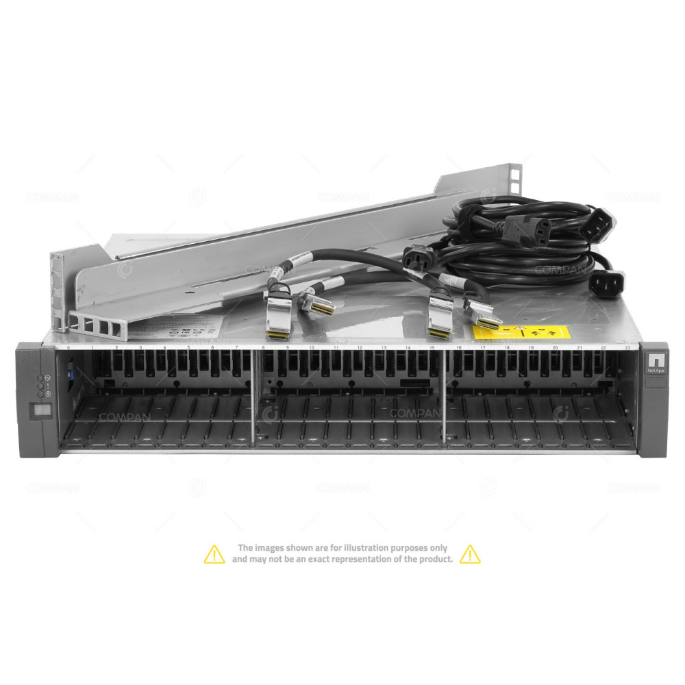 NetApp DS2246 2x QSFP to QSFP 0.5m 24x 800GB SSD Rails