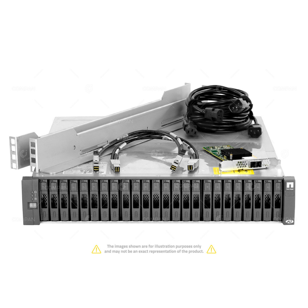 NetApp DS224C No controller 1x SFF-8644 Cable 8x 960GB SSD Rails