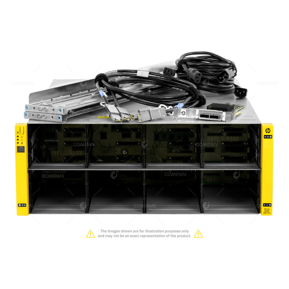 3PAR M6720 H221 2 Port HBA 2x SFF-8088 Cable 24x 3.5'' Drive Trays Rails