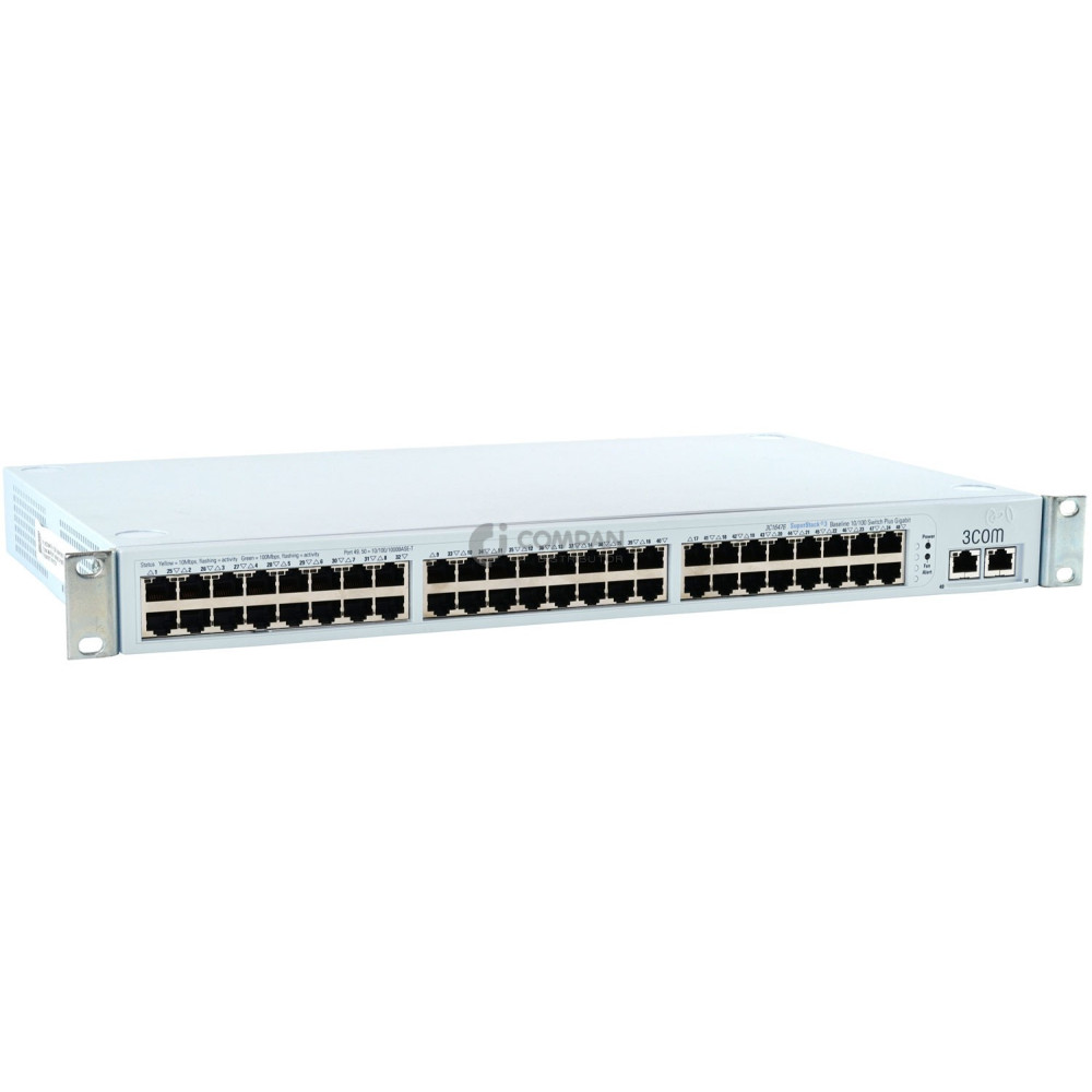 3C16476 3COM BASELINE 48-PORT 100MB RJ-45 2-PORT 1GB RJ-45 ETHERNET SWITCH