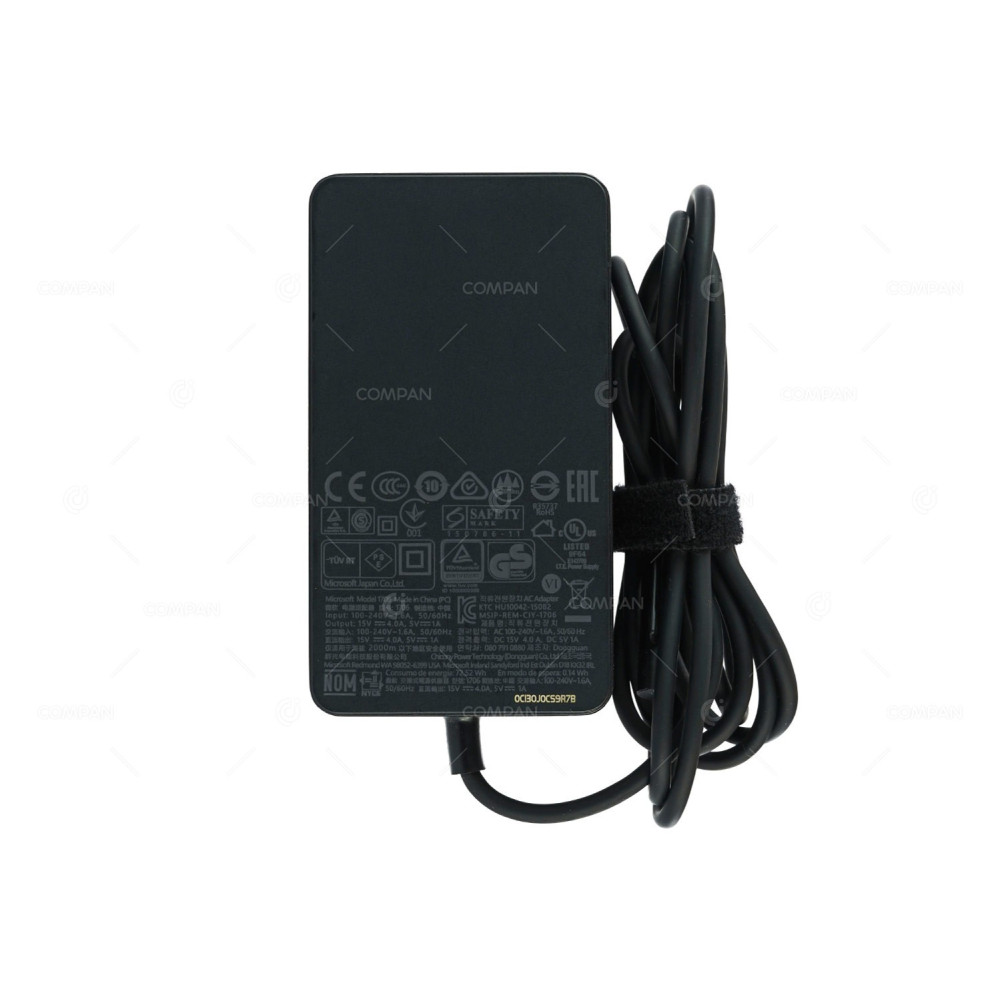 1706-MICROSOFT MICROSOFT 1706 60W 15V 4.0A AC/DC ADAPTER FOR SURFACE BOOK PRO 3  4  5  6  7  8 -