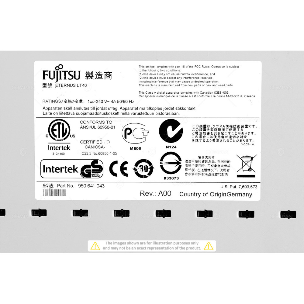 LT40JFF1U FUJITSU ETERNUS LT40 TAPE LIBRARY LT40