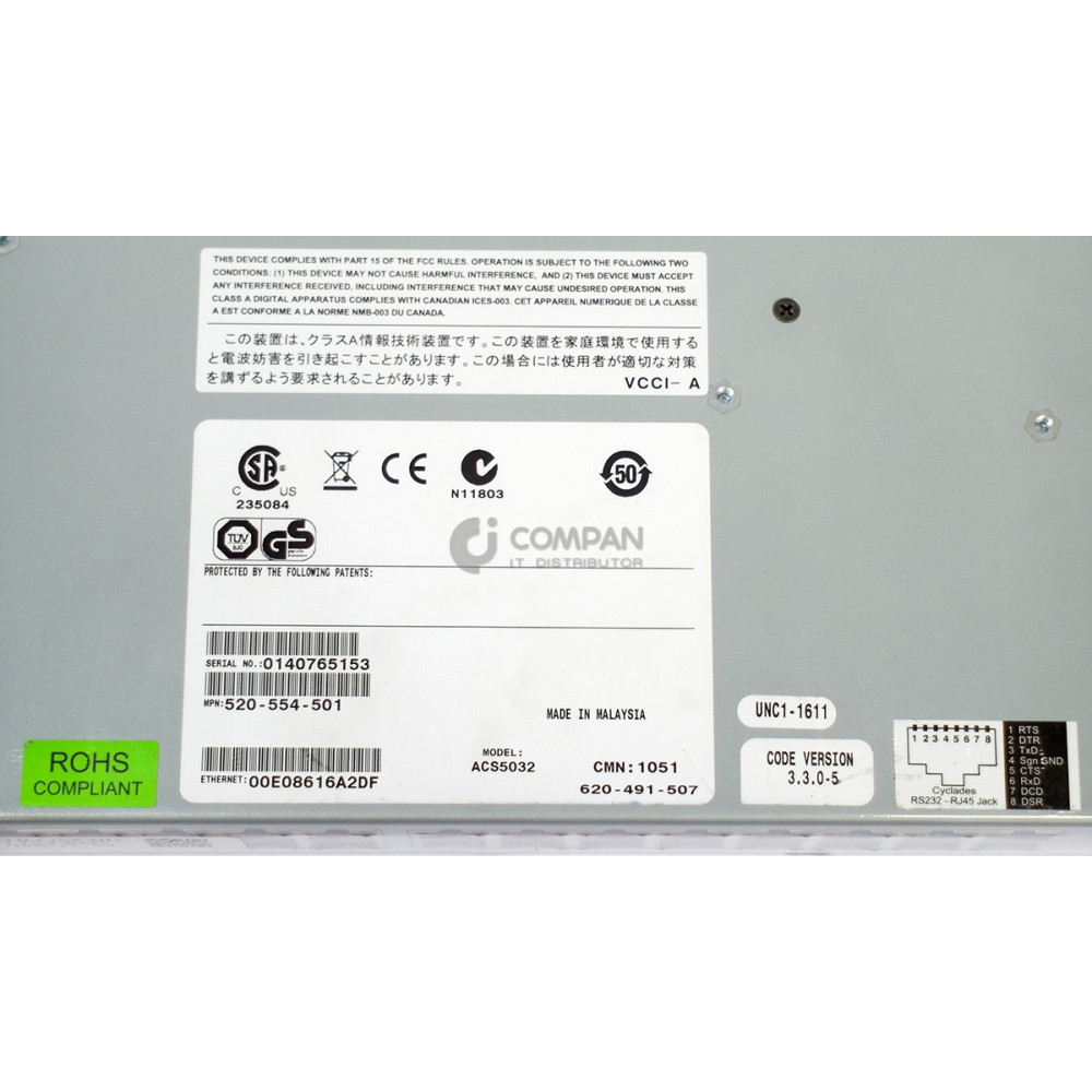 ACS5032 AVOCENT CYCLADES 32-PORT ADVANCED CONSOLE SERVER 5032 520-554-501