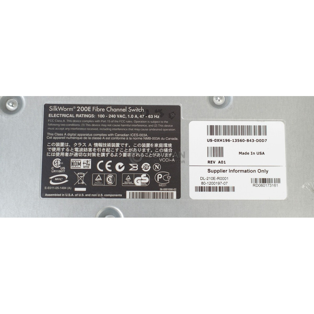 XH196 DELL BROCADE 200E 16 PORT 4GB FIBRE CHANNEL SWITCH -