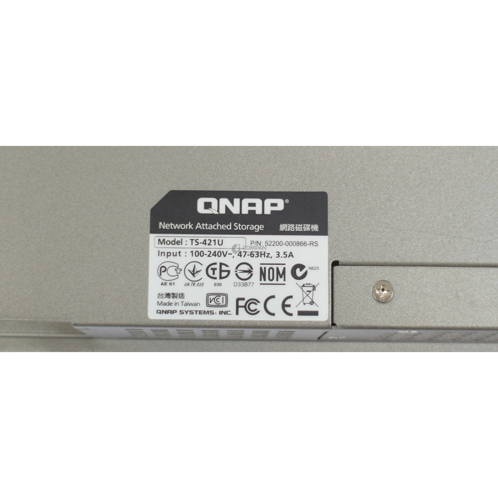 TS-421U QNAP TURBO NAS TS-421U 4BAY LFF 1U RACKMOUNT NAS SERVER 6TB 52200-000866-RS