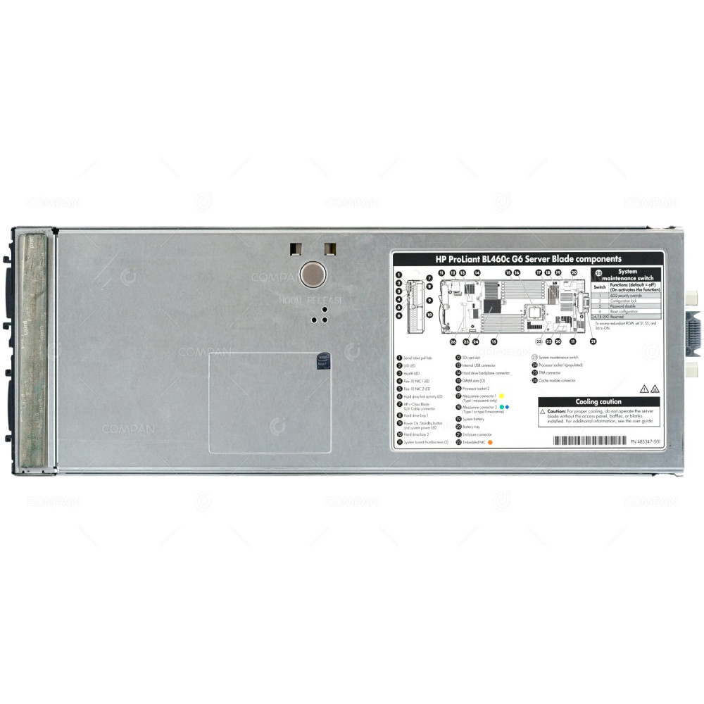 507782-B21-2SFF HP PROLIANT BL460C G6 2SFF 2X INTEL XEON L5520 @ 2.27GHZ RAM 48GB(6X 8GB DDR3 )