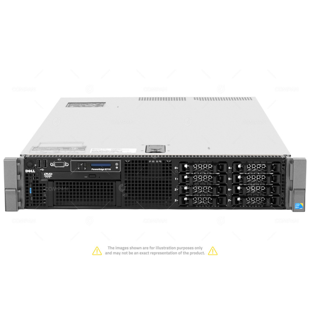 R710-8SFF DELL POWEREDGE R710 8SFF 2X INTEL XEON E5620 @ 2.40GHZ(4-CORES) RAM 128GB(16X 8GB DDR3 ) 2X 250GB(2X SATA )