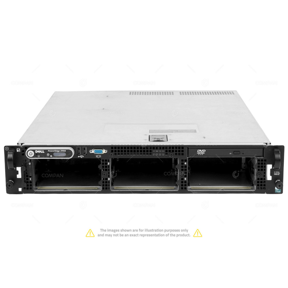 2950-6LFF DELL POWEREDGE 2950 2X INTEL XEON E5345 @ 2.33GHZ(4-CORES) RAM 32GB(8X 4GB DDR2 FB-DIMM )