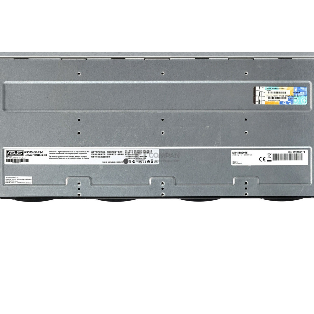 RS300-E8-PS4-4LFF ASUSTEK COMPUTER INC. RS300-E8-PS4 1X INTEL XEON E3-1280 V3 @ 3.60GHZ RAM 32GB(4X 8GB  DDR3  4X 1600MHZ ) 4X 2TB(4X SATA )