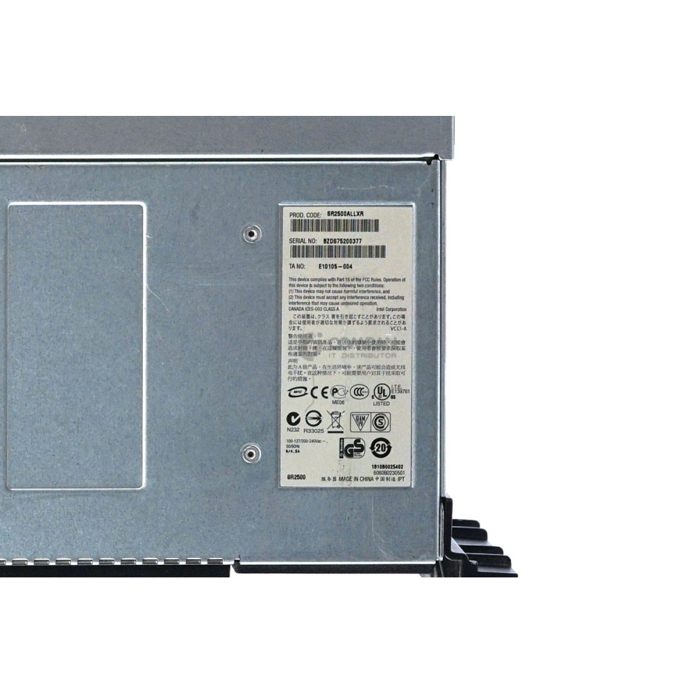 SR2500ALLXR-5LFF INTEL S5000PAL 2X INTEL XEON E5345 @ 2.33GHZ RAM ( DDR2 FB-DIMM - SYNCHRONOUS  4X 667MHZ ) 2X 300GB2X 500GB(2X SAS 2X SATA ) E10105-004
