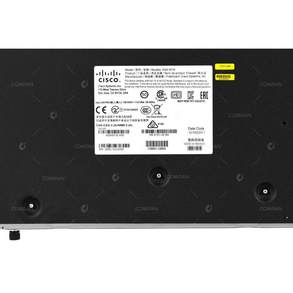 ASA5516 CISCO ASA5516-X 8-PORT GIGABIT ETHERNET SWITCH WITHOUT OS ASA5516-X