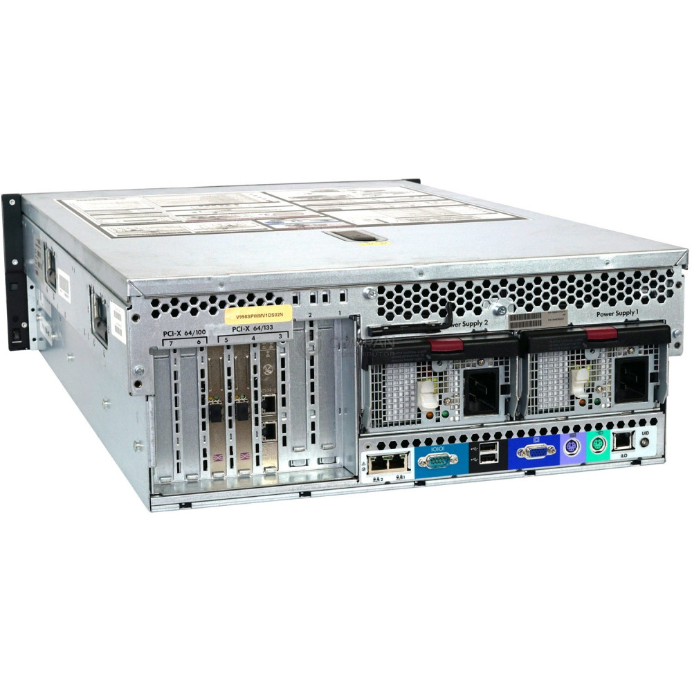 DL580 G3-4LFF HP PROLIANT DL580 G3 4X INTEL XEON MP @ 3.16GHZ RAM ( DDR - SYNCHRONOUS  4X 400MHZ ) () 293765-001