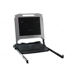 137PH DELL POWEREDGE 1U 15' KVM CONSOLE (DE) MISSING BUTTON "DRUCK" 8V7WD, 08V7WD, HJ9G3, 0HJ9G3