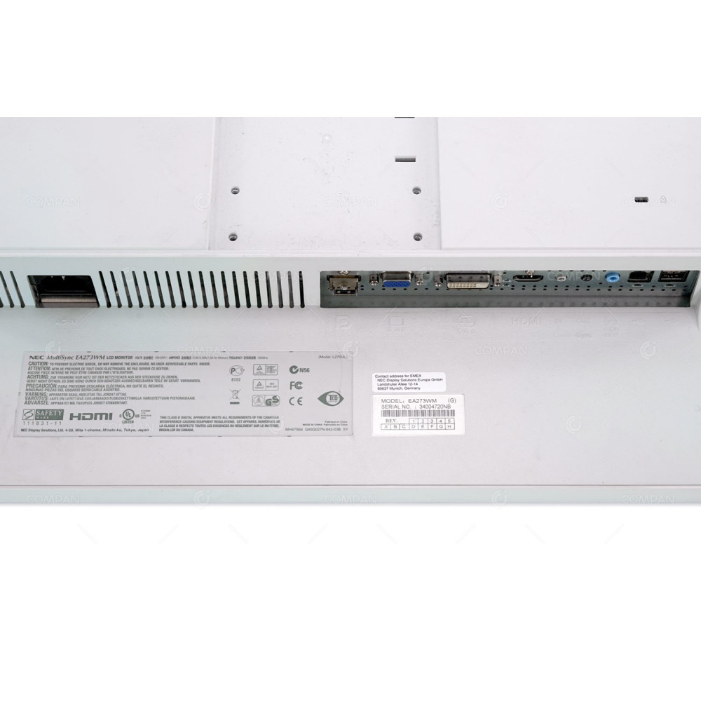 EA273WM NEC MULTISYNC EA273WMI WHITE 23 INCH IPS LED EA273WMI