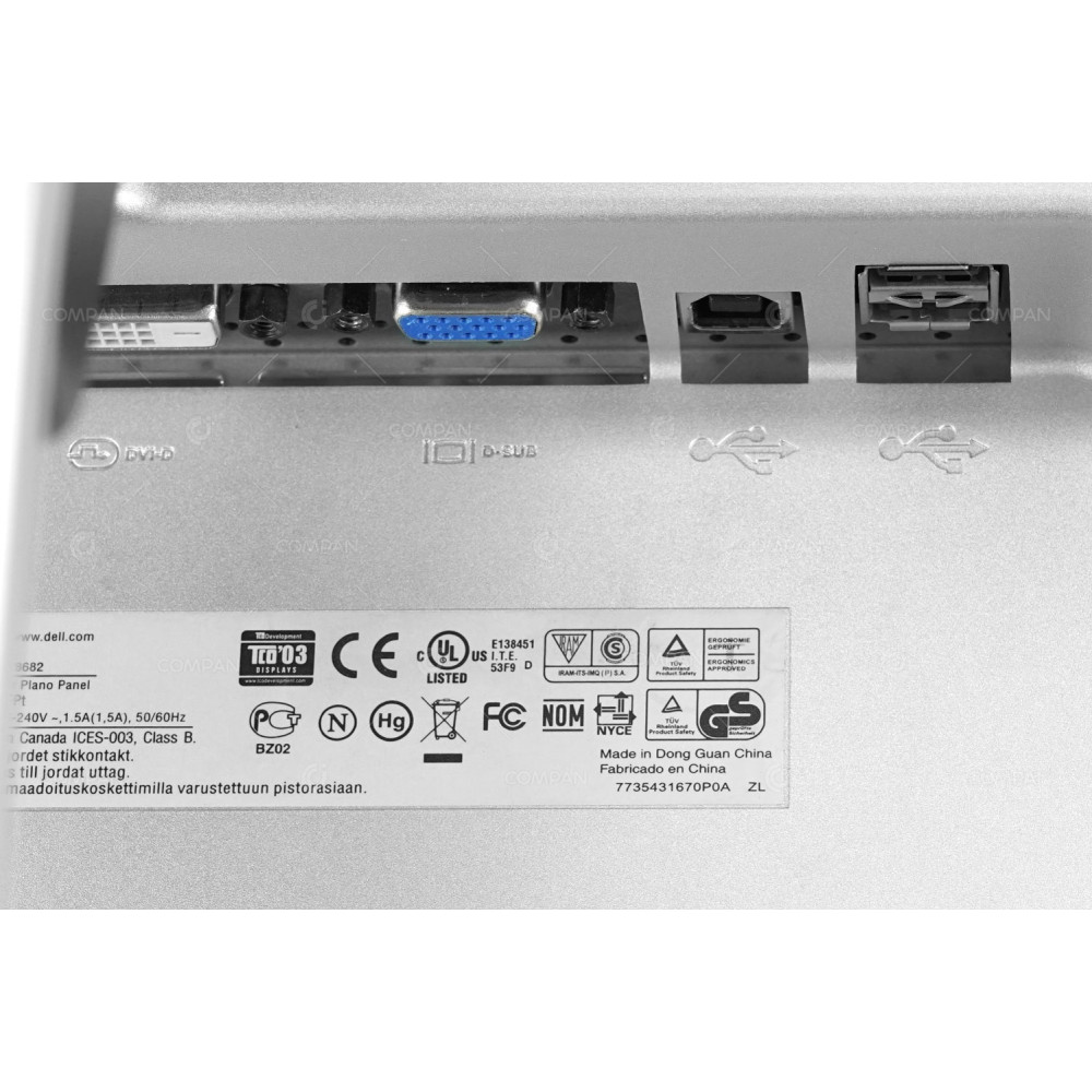 1908FPT DELL 1908FPT 19" 1280X1024  DVI MONITOR GRADE C BACKLIGHT NOT WORKING 1908FPT