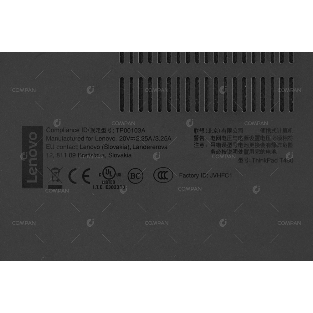 T490 LENOVO 20N3S3R92L 1X INTEL CORE I7-8665U @ 1.90GHZ RAM 24GB(1X 16GB 1X 8GB  DDR4  2X 2667MHZ ) () THINKPAD T490