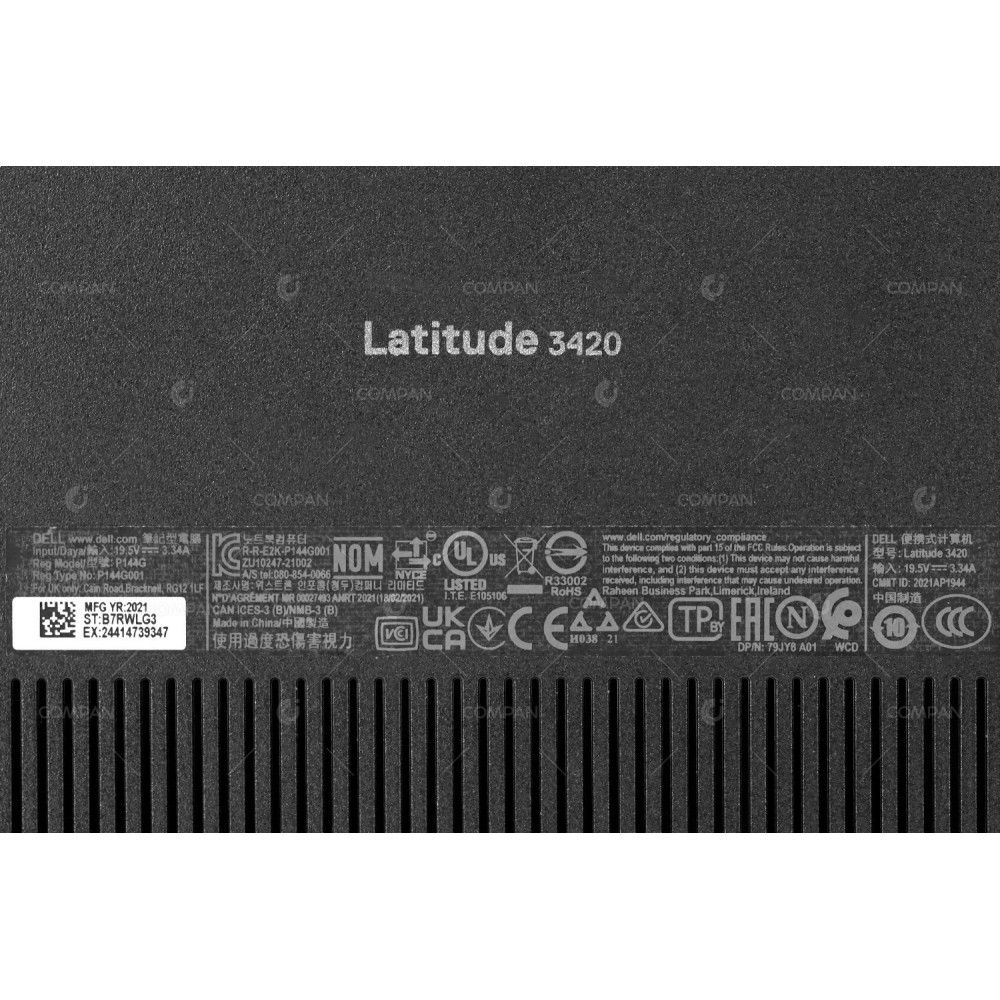 LATITUDE 3420 DELL LATITUDE 3420 1X 11TH GEN INTEL CORE I5-1145G7 @ 2.60GHZ RAM 4GB(1X 4GB  DDR4  1X 3200MHZ ) () MISSING BUTTON "~" P144G