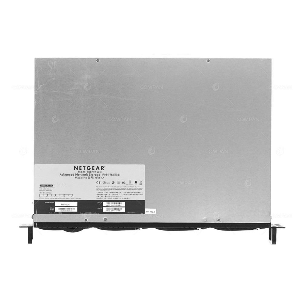 RN2120V2 NETGEAR READYNAS 2120 V2 4 BAY LFF RACKMOUNT 1U NAS SERVER NO HDD RNR-4A,