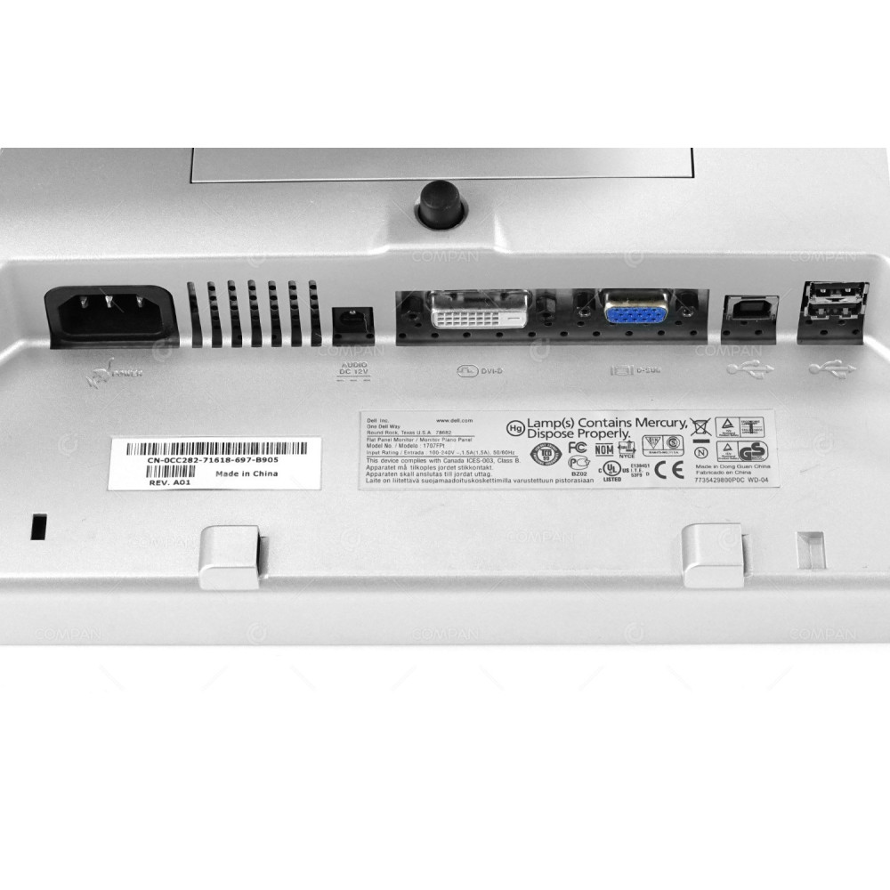 0CC282 DELL ULTRASHARP 17" TFT FLAT PANEL LCD MONITOR ( 1707FPT 1707FPT DELL ) SCRATCHED CASE 0CC282