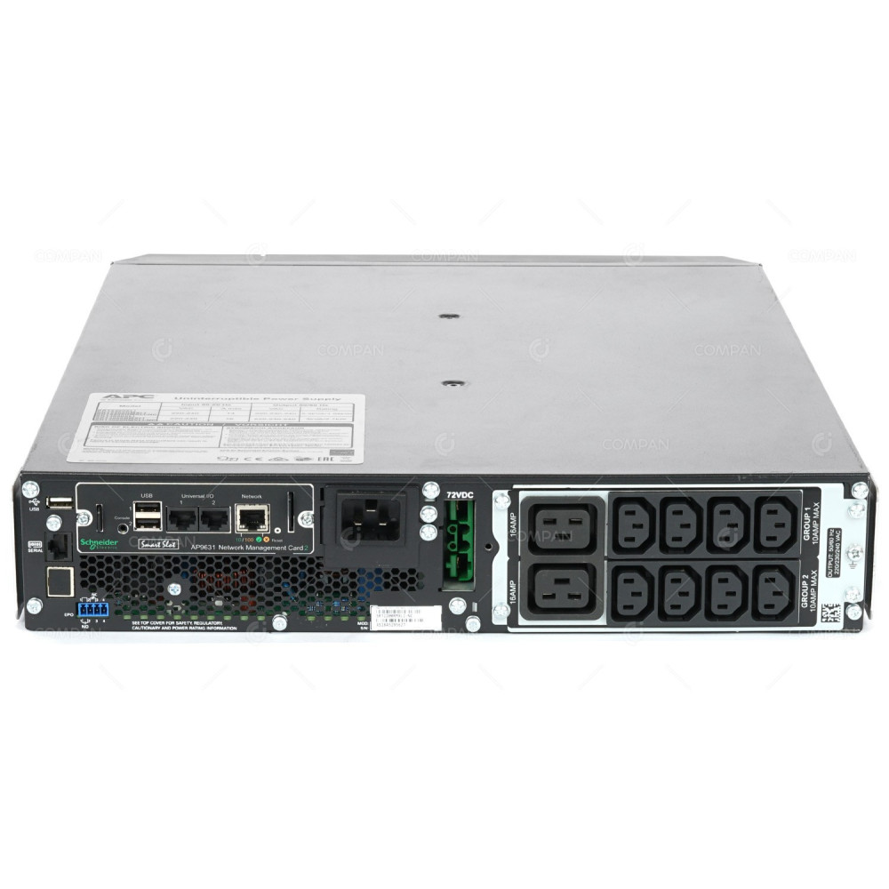 SRT2200RMXLI-NC APC SMART-UPS SRT ON-LINE 2200VA 1980W 2X C19 8X C13 WITH USED BATTERY -