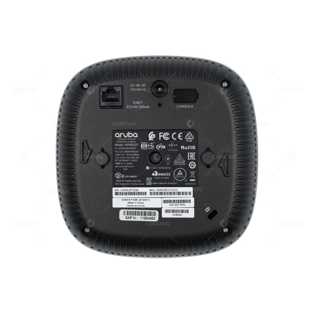 IAP-207-RW HP ARUBA 5GHZ ACCESS POINT APIN0207, JX954A, 4675A-APIN0207, Q9DAPIN0207