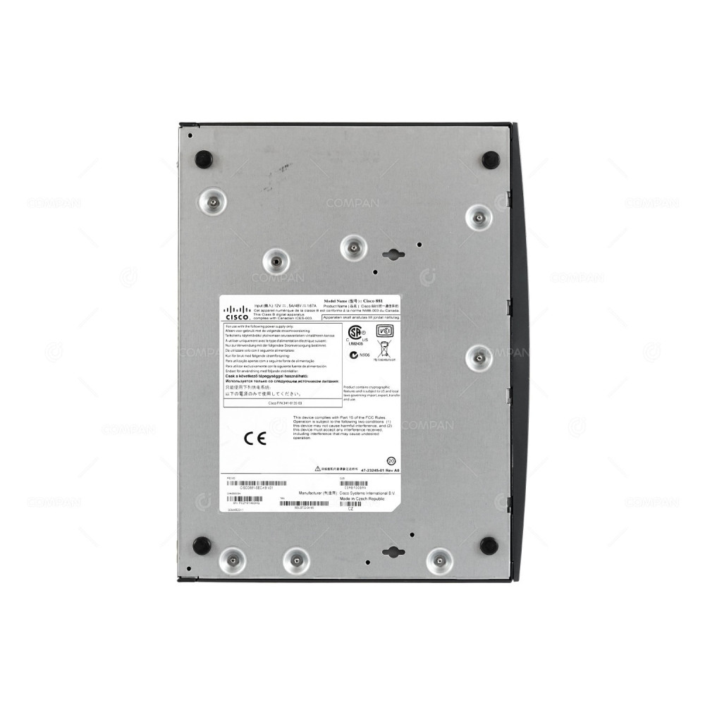 CISCO881-SEC-K9 CISCO 881 4 PORT 100MB ETHERNET INTEGRATED SERVICES ROUTER 800-28732-04