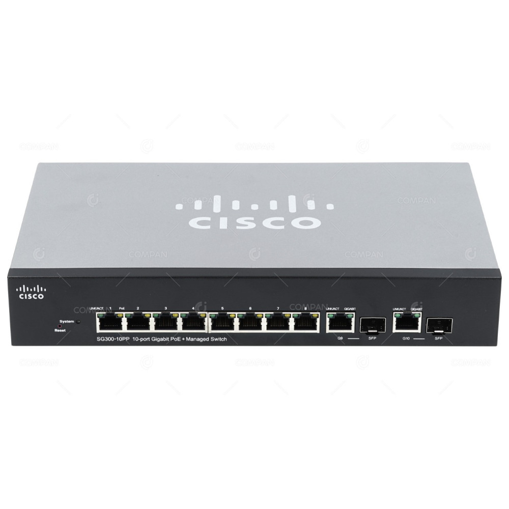SG300-10PP-K9 CISCO SG300 10 PORT 1GB ETHERNET POE+ 2 PORT 1GB SFP SWITCH -