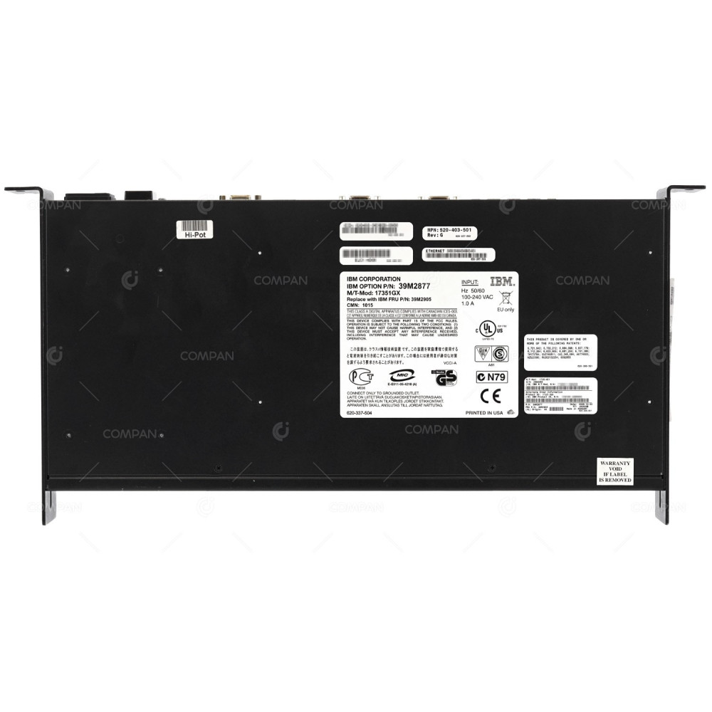 1735-HC1 IBM 8 PORT RACK CONSOLE KVM SWITCH 520-403-501, 1735-1GX