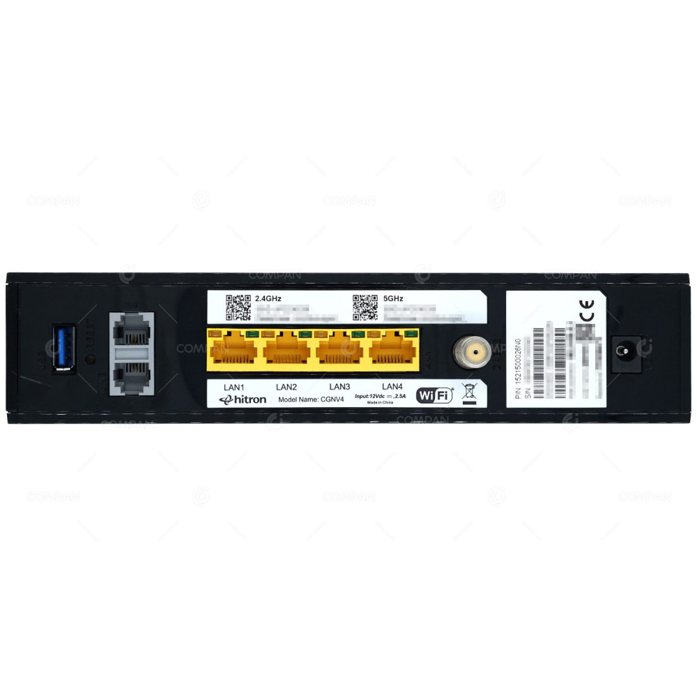 CGNV4 HITRON 4 PORT 1GB ETHERNET WIRELESS VOIP GATEWAY WITH AC ADAPTER 1521500026N0