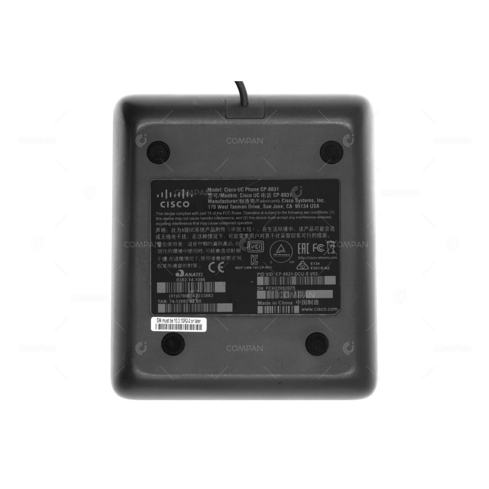 CP-8831-BASE-S-NR CISCO UNIFIED IP CONFERENCE PHONE WITHOUT AC ADAPTER 74-114241-02