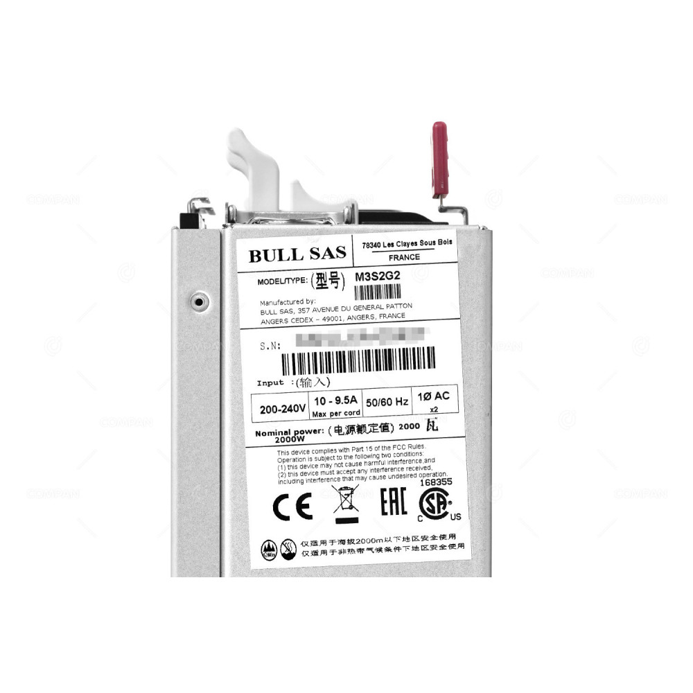 BULLSEQUANA S-8SFF BULL BULLSEQUANA S SERIES 2X INTEL XEON GOLD 6132 @ 2.60GHZ RAM 512GB(16X 32GB  DDR4  16X 2666MHZ ) 1X 32 GB (1X USB )