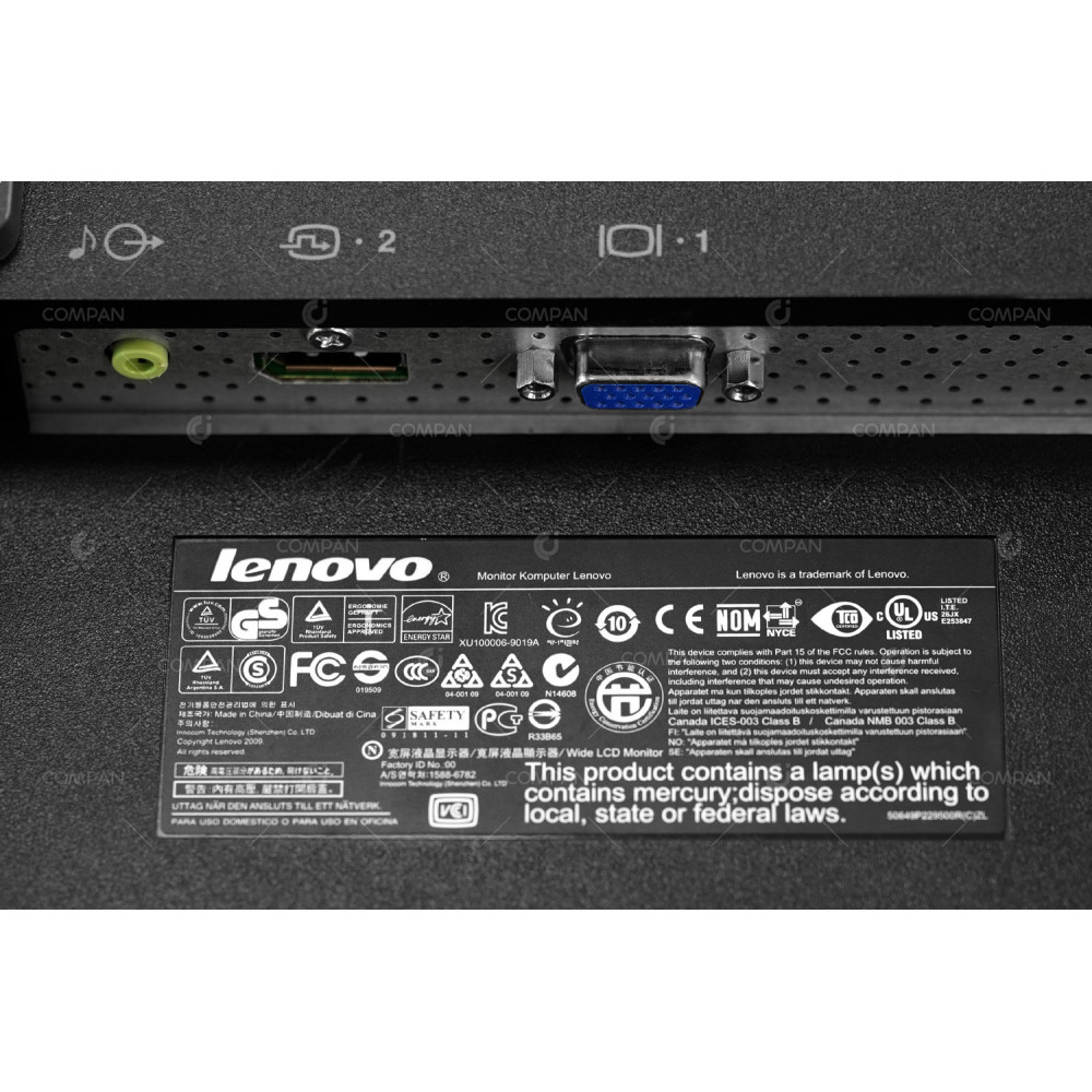 2572-HD6 LENOVO L2251PWD 22" 1680X1050 LED MONITOR BROKEN CASE 45J8743