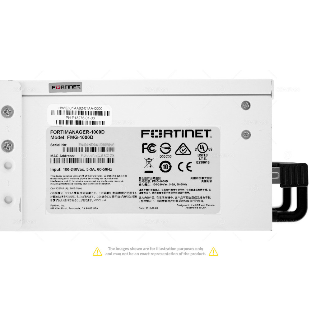 P13275-01-06 FORTINET FORTIMANAGER 1000D 6 PORT 1GB ETHERNET 2 PORT 1GB SFP NETWORK SECURITY APPLIANCE WITHOUT OS 1000D, FORTIMANAGER 1000D