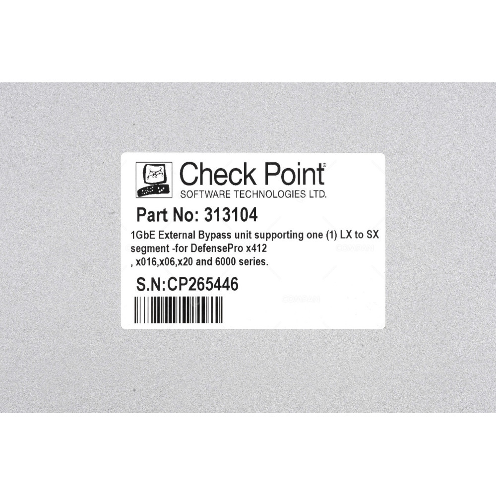 IBPO-HBLX-SFP CHECK POINT 1GB EXTERNAL BYPASS UNIT FOR DEFENSE PRO X412 313104