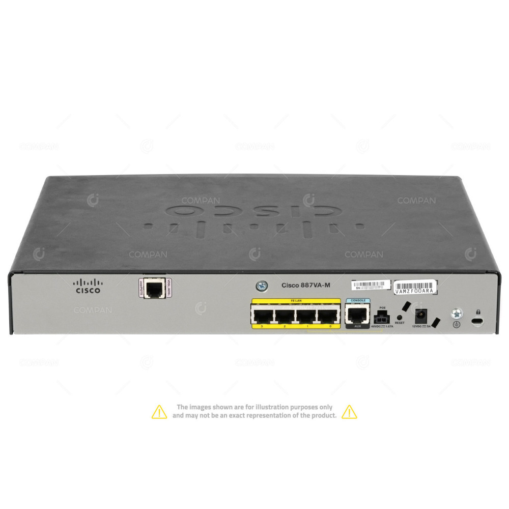 CISCO887VA-M-K9 CISCO 887 4 PORT 100MB ETHERNET INTEGRATED SERVICES ROUTER 800-34033-03