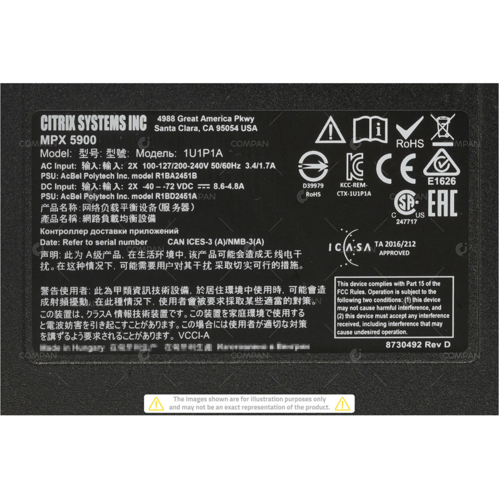 MPX5900 CITRIX MPX 5900 SERIES LOAD BALANCER 6 PORT 1G ETHETNET 6 PORT 1GB SFP+ WITHOUT SYSTEM