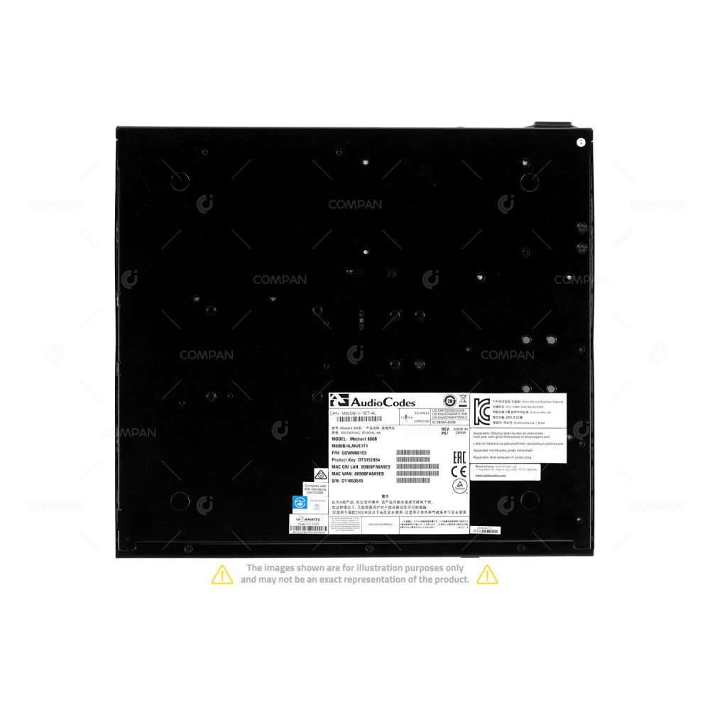 GGWM00153 AUDIOCODES MEDIANT 800B VOIP IP MEDIA GATEWAY M800B-V-1ET-4L, DT3152854