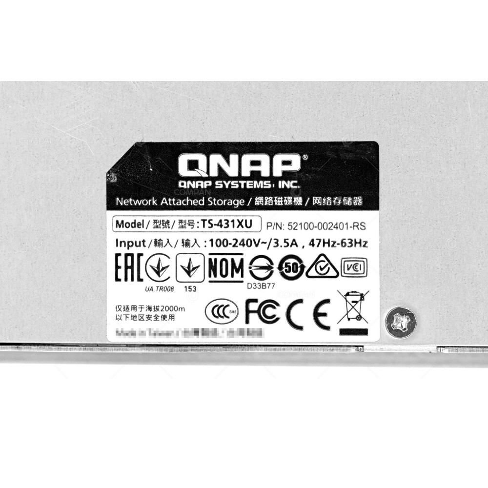 TS-431XU QNAP TS-431XU 4 BAY LFF SATA NAS SERVER 4TB (2X 2T SATA) -