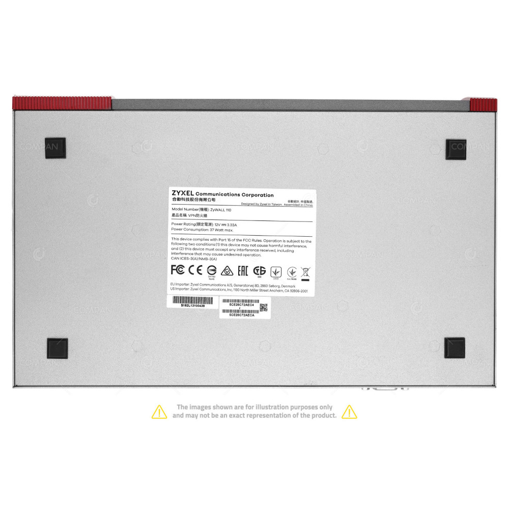 ZYWALL 110 ZYXEL ZYWALL 110 7 PORT 1GB ETHERNET VPN FIREWALL -