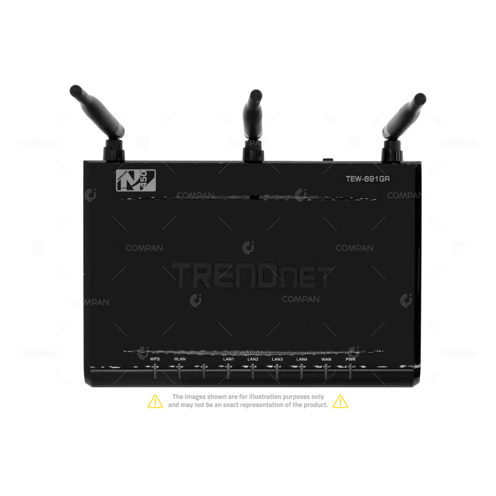 TEW-691GR TRENDNET TEW-691GR 450MBPS WIRELESS 4 PORT 1 GB ROUTER IN BOX WITH AC ADAPTER -