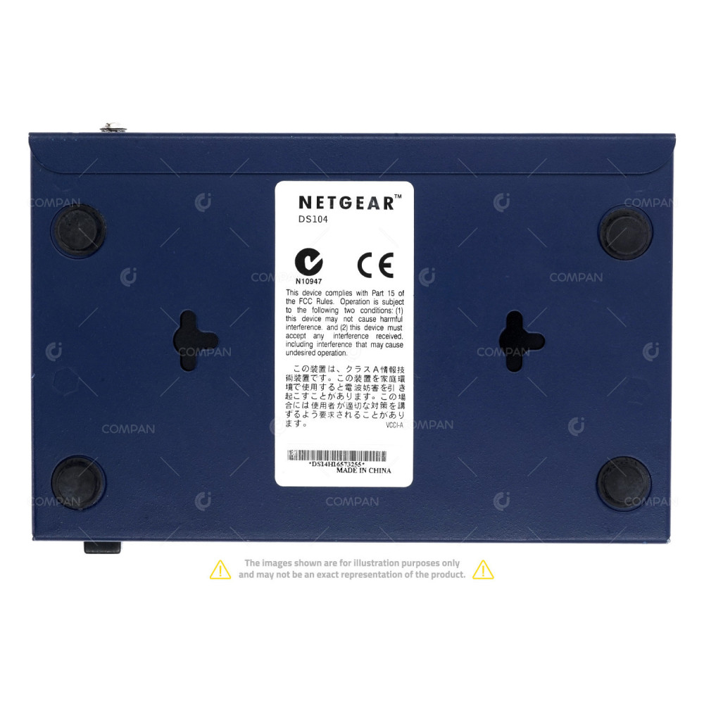 DS104 NETGEAR DS104 4 PORT 100MB ETHERNET WITH UPLINK BUTTON HUB -
