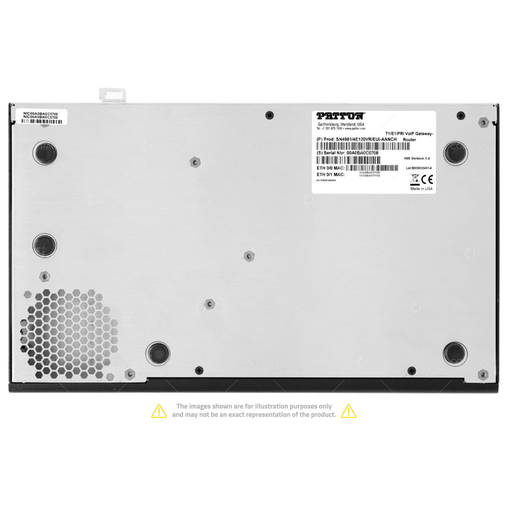 SN4981-4E120VR-EUI-AANCH PATTON SMARTNODE 4 PORT T1-E1 PRI VOIP 2 PORT 1GB BASET ROUTER -