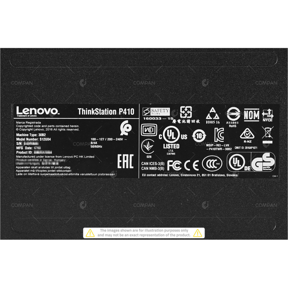 THINKSTATION P410 TOWER LENOVO 30B2S12U04 1X INTEL XEON E5-1620 V4 @ 3.50GHZ RAM 32GB(4X 8GB  DDR4  4X 2400MHZ ) () 30B2