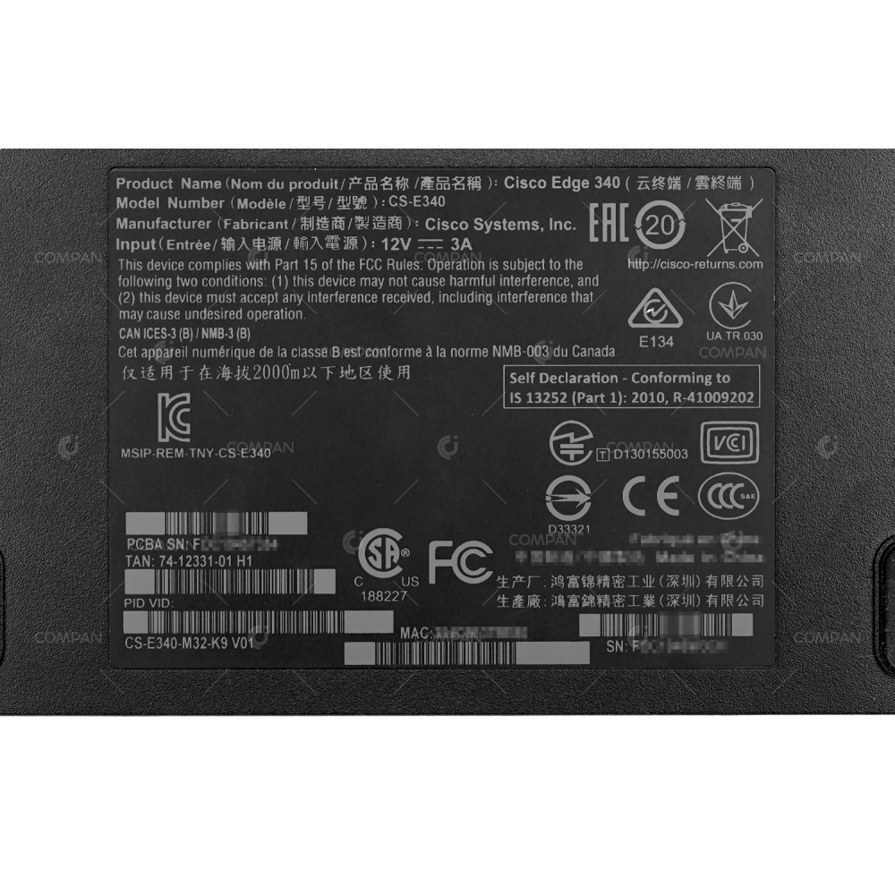 CS-E340-M32-K9 CISCO EDGE 340 DIGITAL MEDIA PLAYER CS-E340