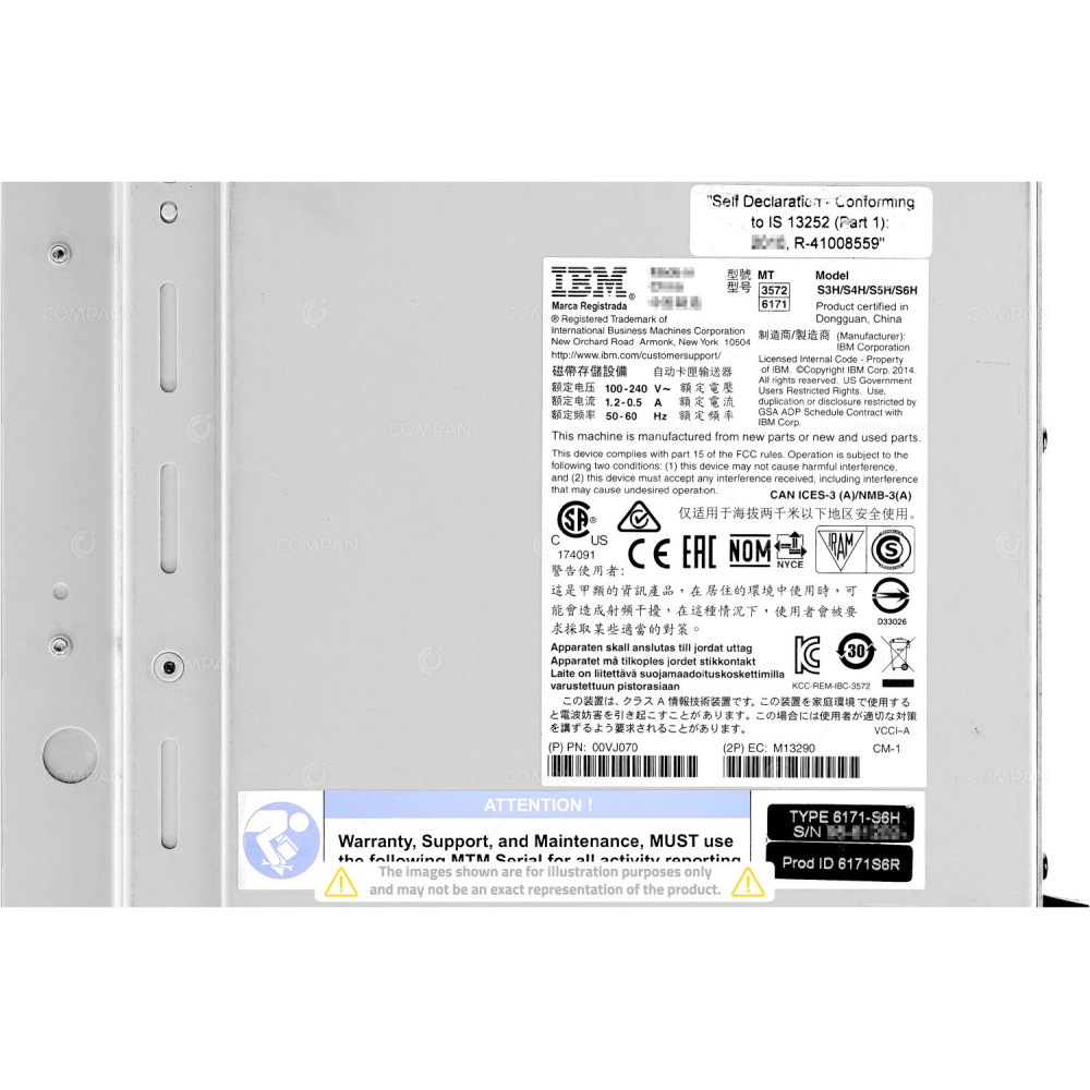 6171S6H IBM TS2900 TAPE AUTOLOADER WITH LTO6 HH SAS TAPE DRIVE TS2900, 6171S6R