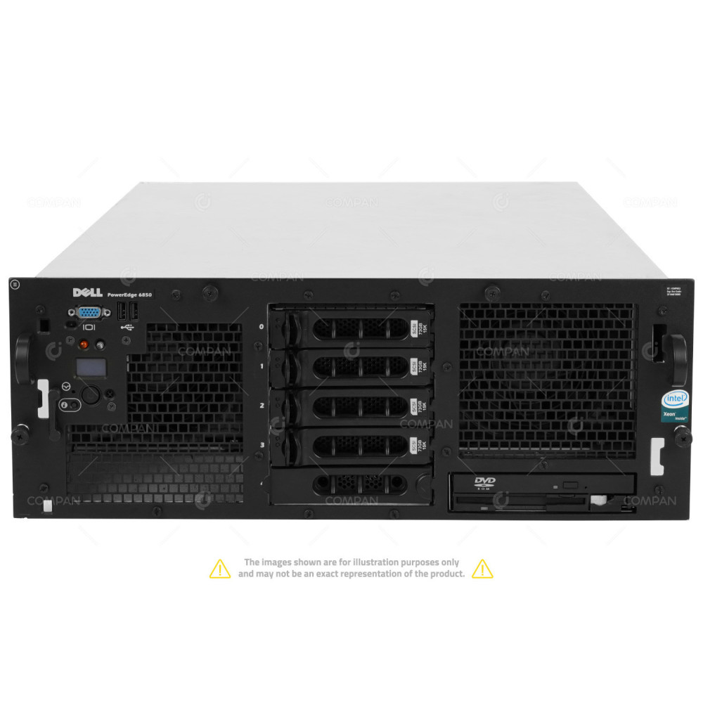 6850-5LFF DELL COMPUTER CORPORATION POWEREDGE 6850 4X INTEL XEON @ 3.00GHZ RAM 32GB(16X 2GB  DDR2  16X 400MHZ ) ()