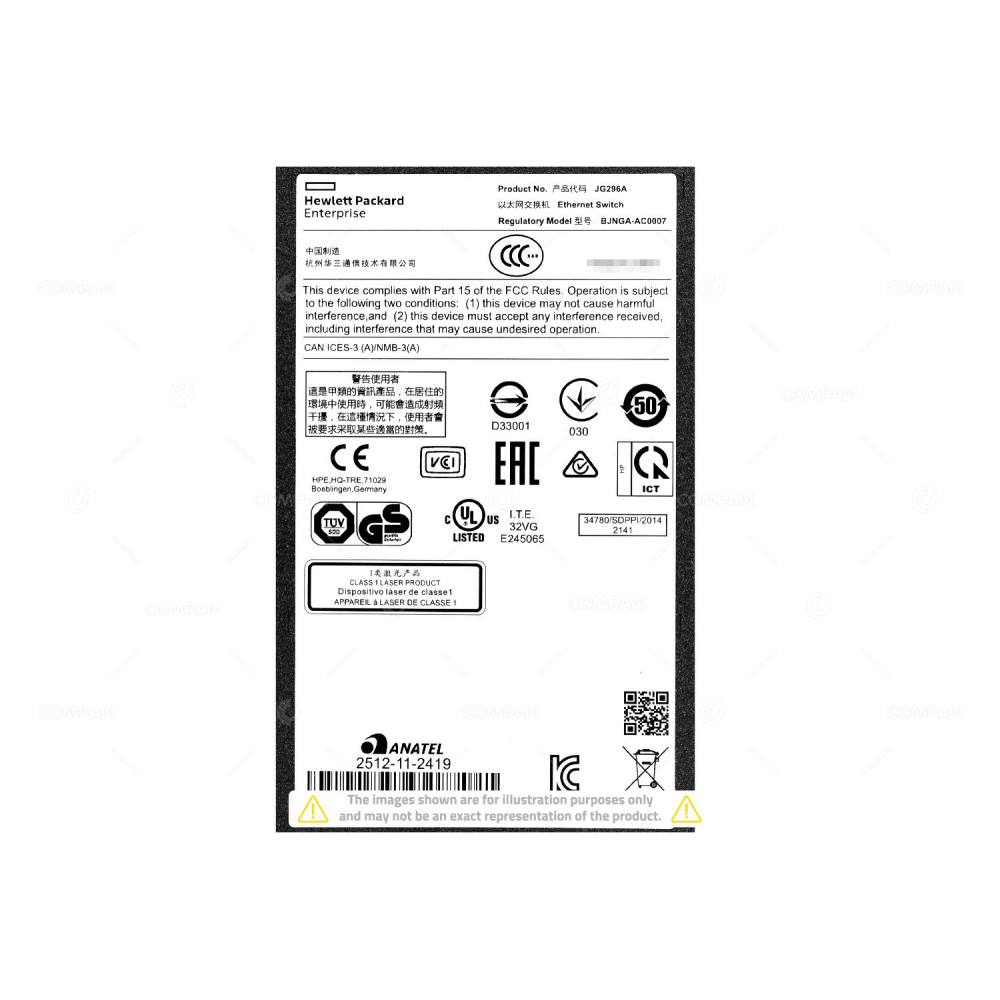 JG296A HPE FLEXFABRIC 5920AF 24 PORT 10GB SFP+ SWITCH FF5920, FLEXFABIC 5920