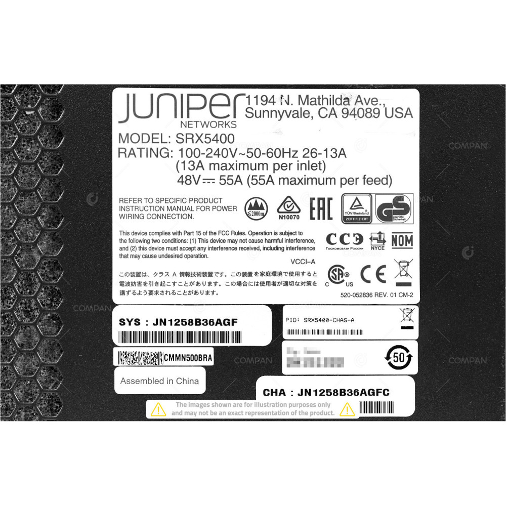 SRX5400 SRX5400 LARGE ENTERPRISE DATA CENTER FIREWALL -